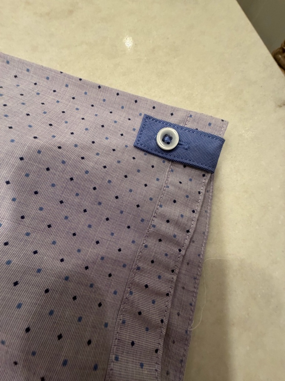 JOHNSTON AND MURPHY Men's Short-Sleeve Shirt -lavender print! M - Picture 5 of 7